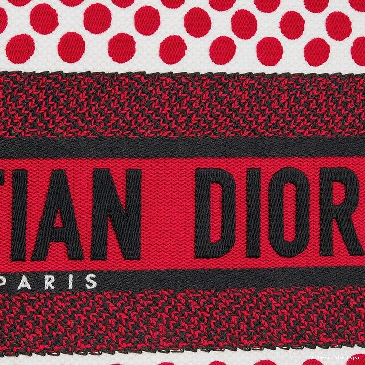 Cheap Dior Book Motif Tote Canvas Red Dots 0810 Luxury
